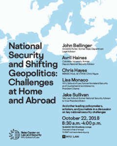 National Security and Shifting Geopolitics: Challenges at Home and Abroad poster