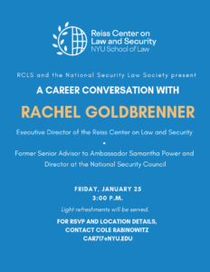 Poster for Rachel Goldbrenner NSLS Discussion