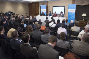 Crowd and full panel (Monaco, Kim, Slotkin, Hurd)