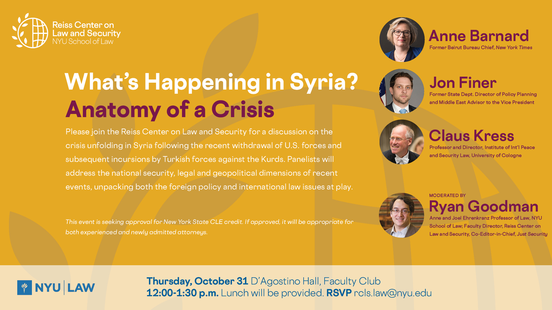RCLS Panel 10.31.19 Reiss Center on Law and Security
