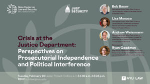 Graphic for 2.18.20 event on DOJ