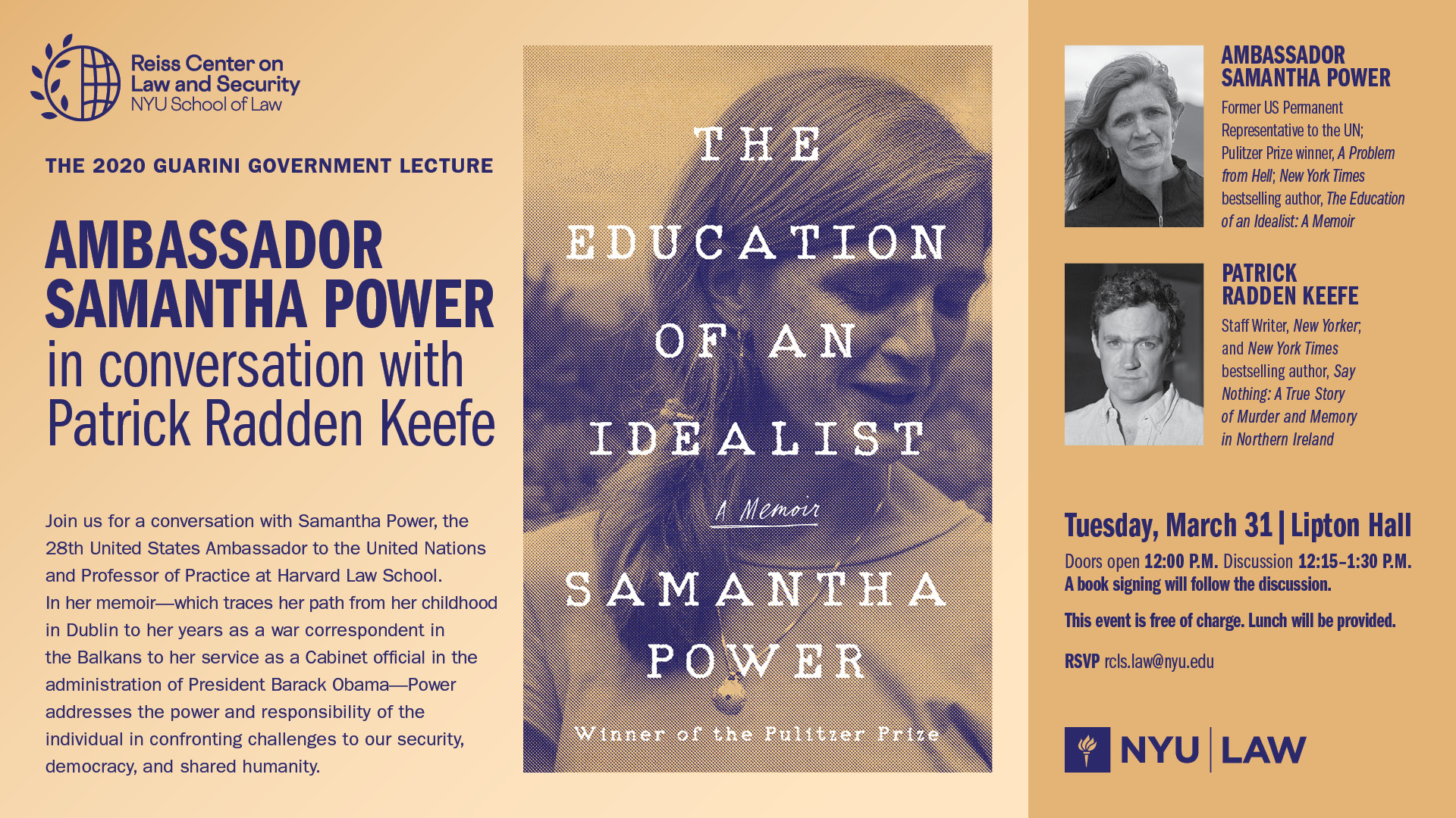 The Education of an Idealist: Ambassador Samantha Power in conversation ...