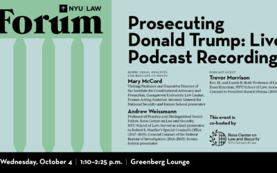 “Prosecuting Donald Trump” Live Recording